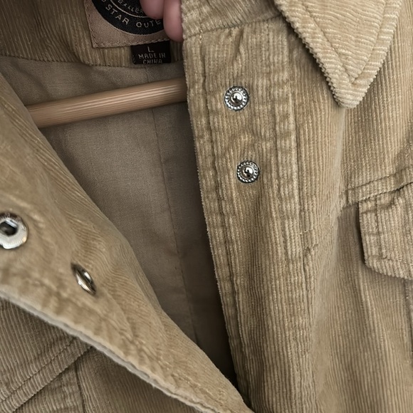 Giacca Tan Khaki Outerwear 100%Cotton Corduroy Jacket - Picture 10 of 10